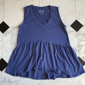 LOFT Vintage Soft V-neck Peplum Tank